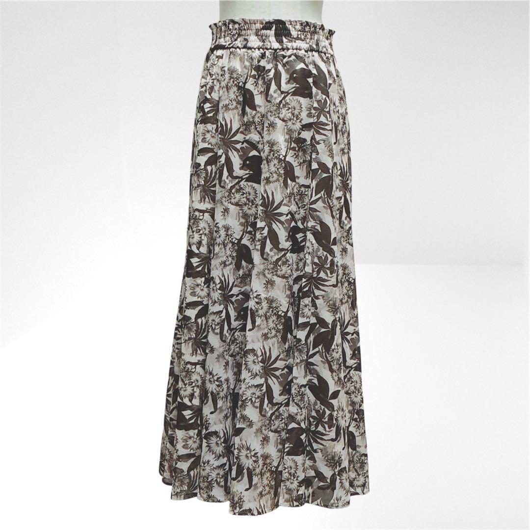 Current EPOCA Sheer Fiore Print Flare Skirt, Floral, Chiffon