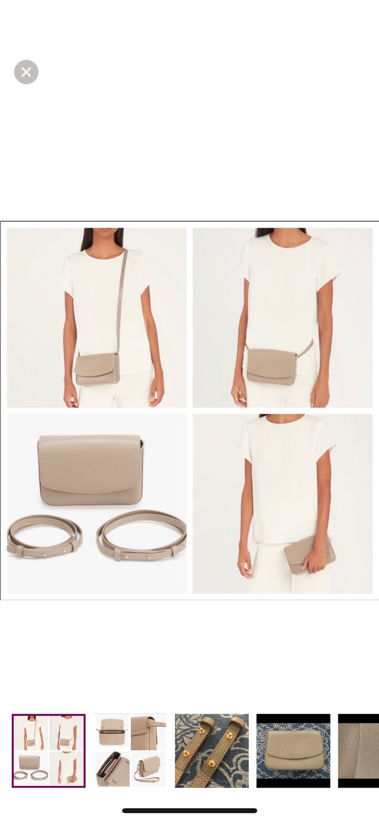 Cuyana 3-in-1 leather convertible bag