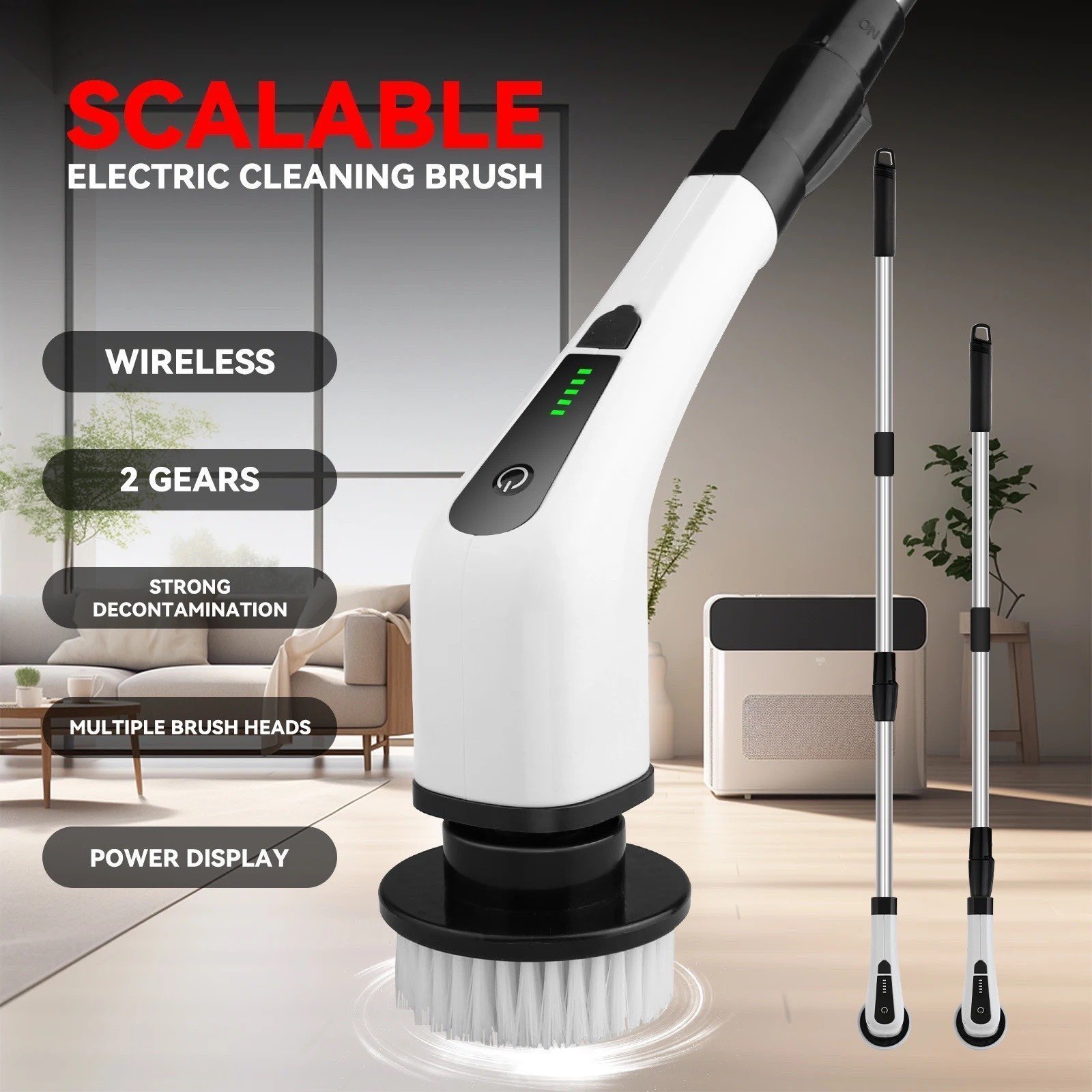 Bathroom Cleaning Brush Electric Spin Brush 7 in 1 New