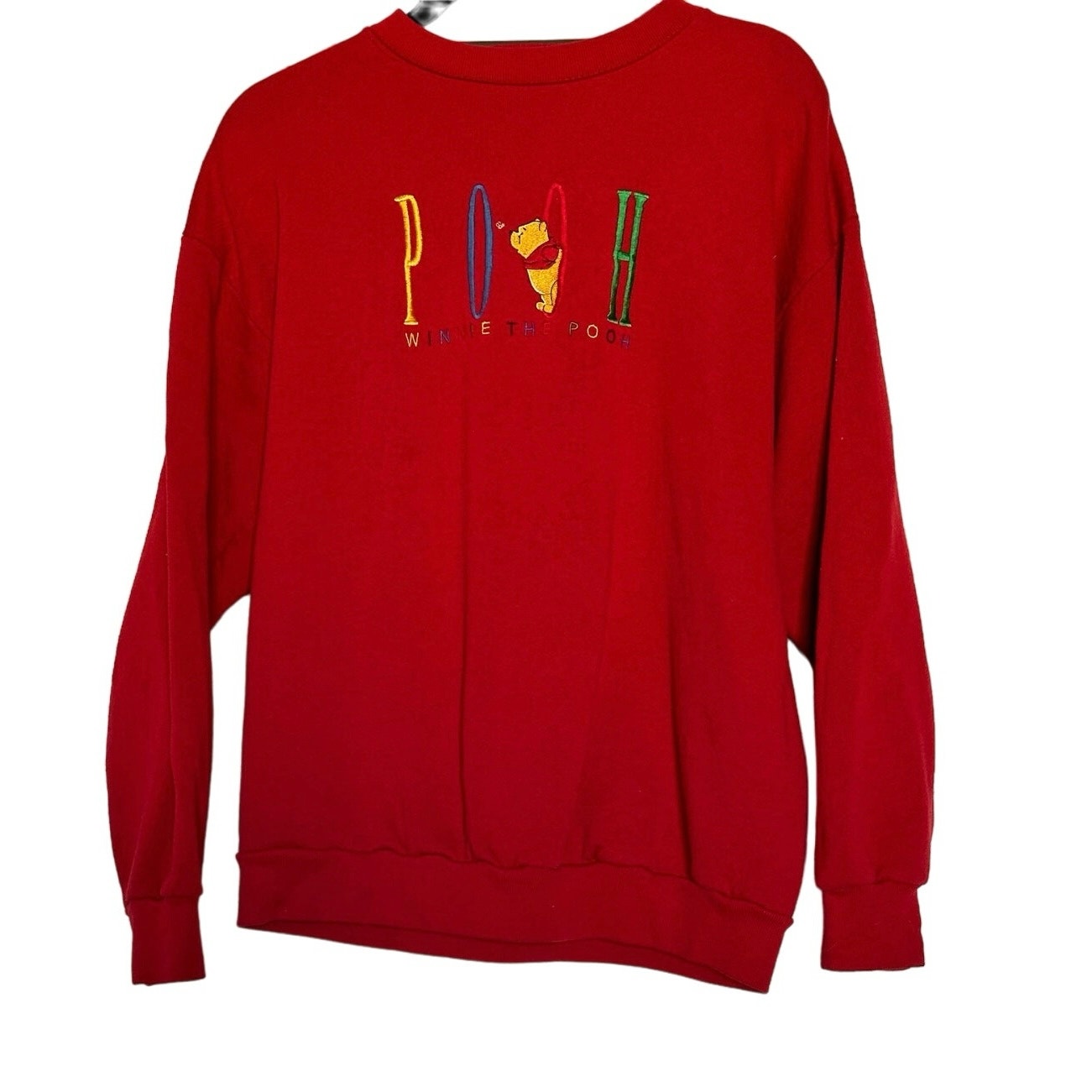 Vintage 90’s Winnie the Pooh Crewneck Sweatshirt Red Unisex Size L