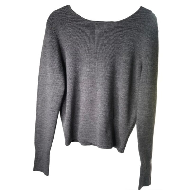 FRENCH CONNECTION Womens Gray Long Sleeve Boat Neck Sweater Medium NWTs