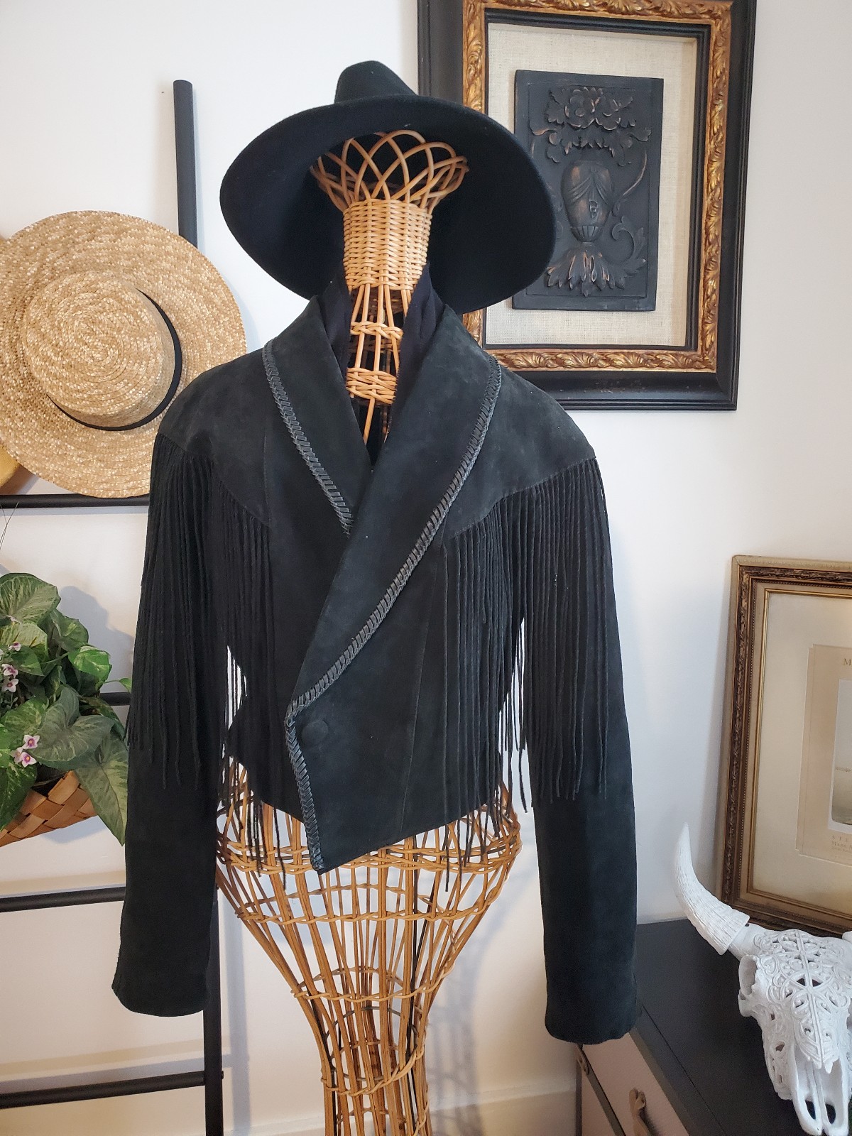90s Vintage Cripple Creek 100% Genuine Fringe Leather Jacket