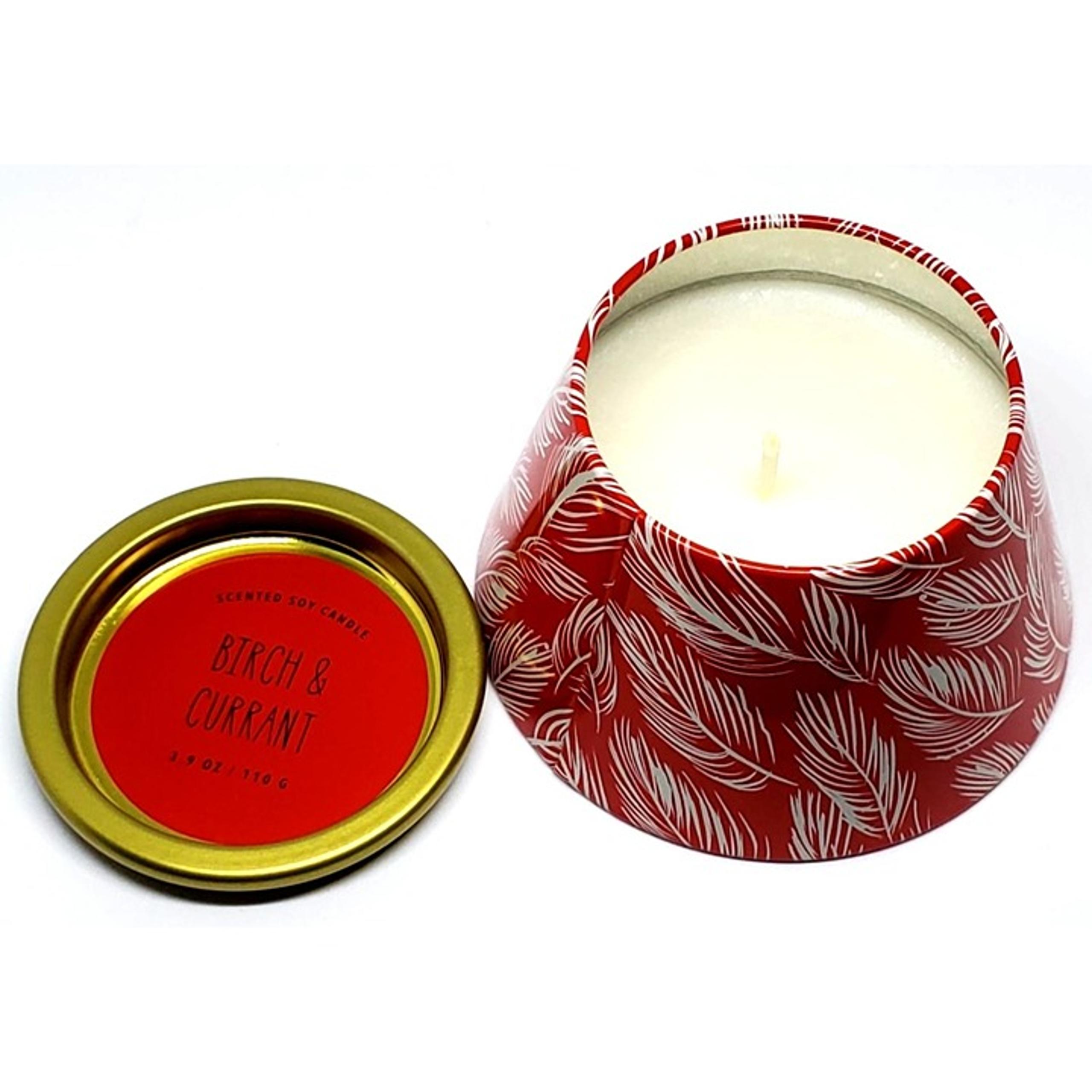 Opalhouse Birch & Currant Scented Soy 3.9 oz Cone Shape Metal Tin Candle NEW