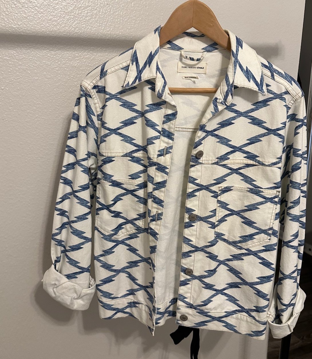 ISABEL MARANT ETOILE Blue White Cotton Jacket
