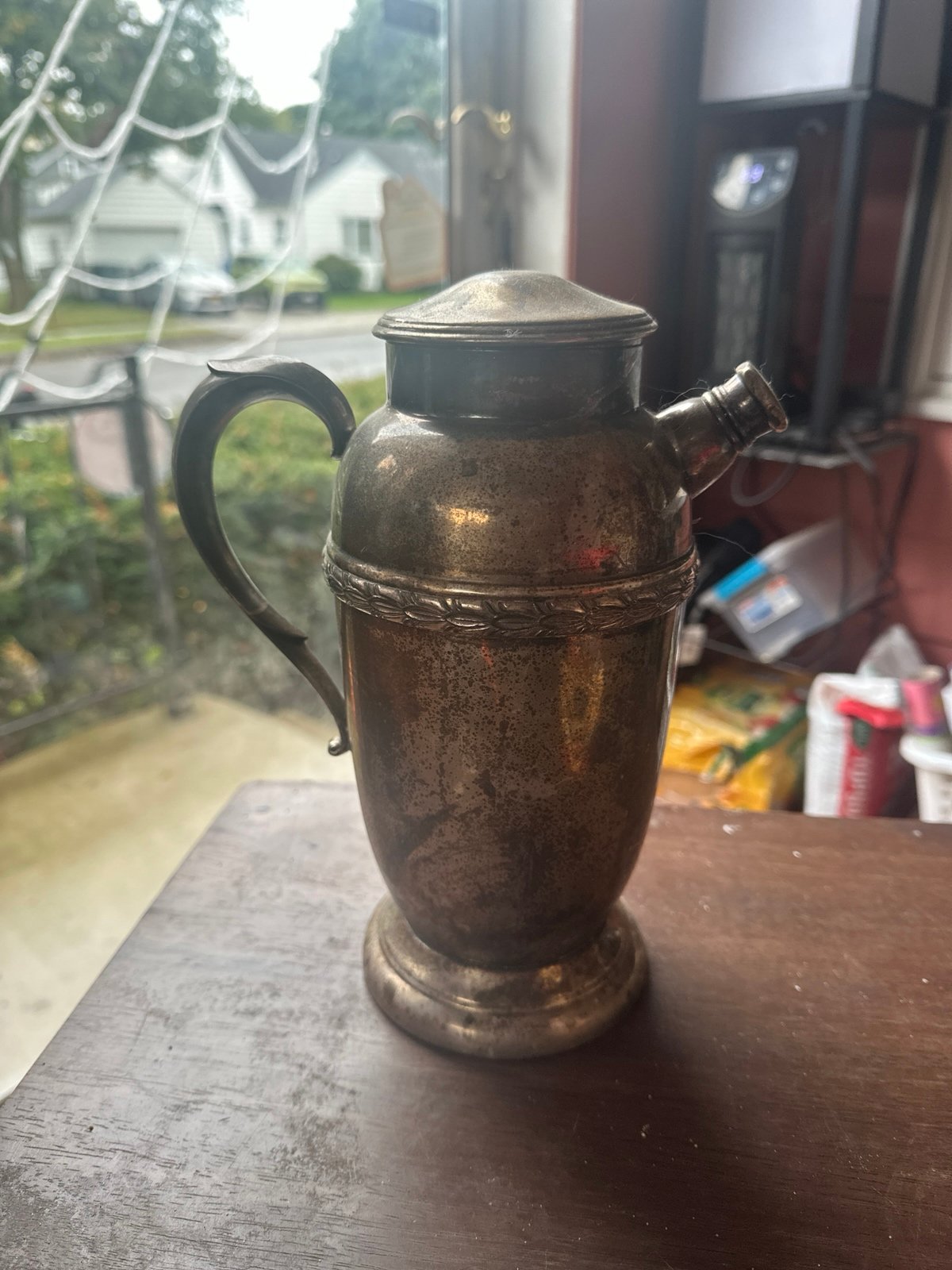 VINTAGE SILVERPLATE HOMAN PLATE ON NICKEL SILVER 1 QT. Made In Usa PITCHER