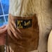 VINTAGE SKEA faux leather/fur jacket S/M