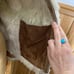 VINTAGE SKEA faux leather/fur jacket S/M