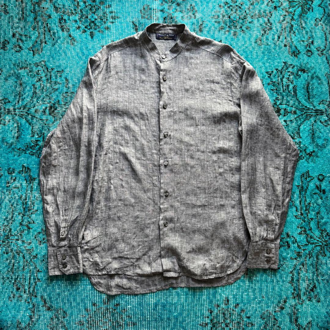 全国どこでも送料無料！ & MILLER 90s 80s SONS shirt linen 100% トップス
