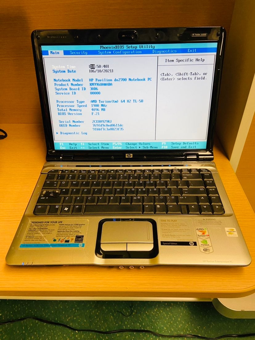 HP PAVILION DV2700 AMD Turion 64 X2 TL