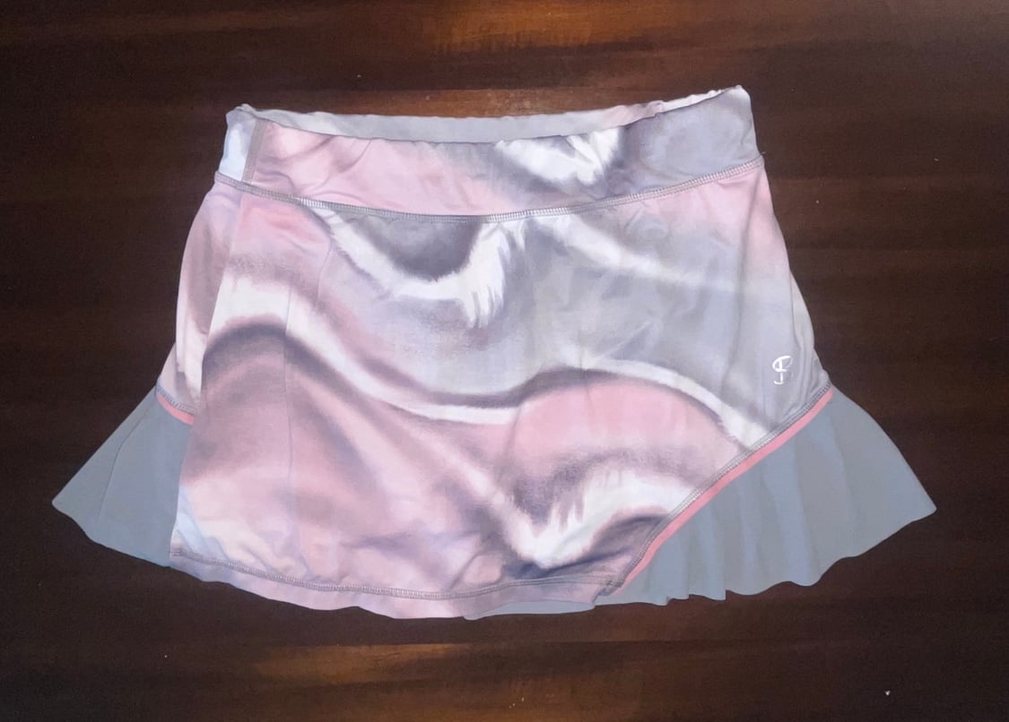 SOFIBELLA Women’s Pink/Gray 14” Tennis PICKLEBALL ATHLETIC SKORT sz Large