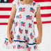Bums and Roses “Red, White & Cute” Dress & Shorts set 2t NIB