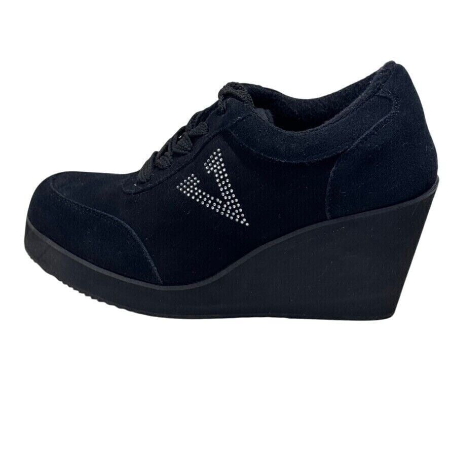 VOLATILE Cash Fashion Wedge Sneakers Platform Tennis Shoes for Women Sz 10 Black