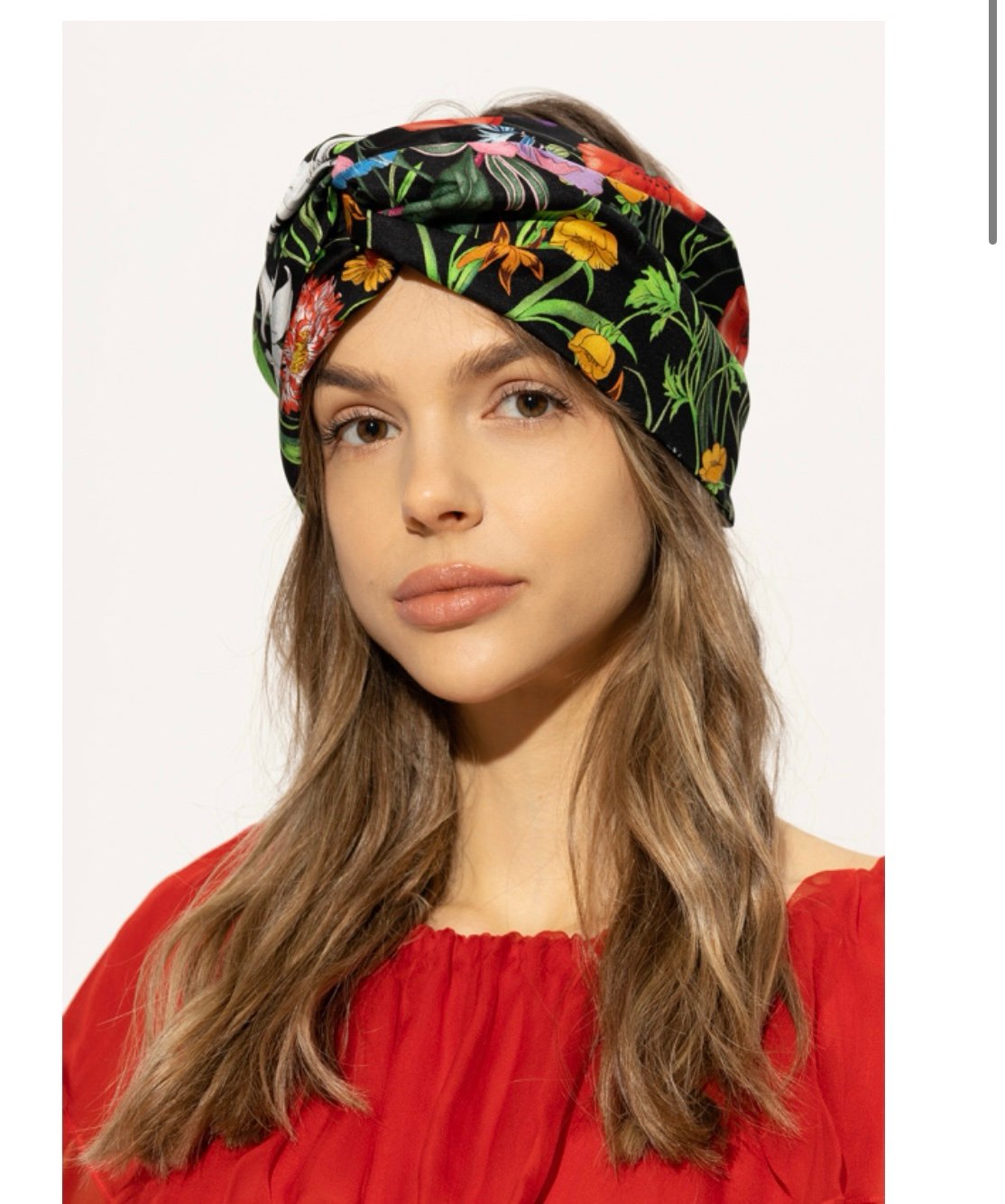 Authentic Gucci Silk Floral Headband Turbon.