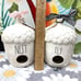 Rae Dunn Nest and Fly Acorn Birdhouses