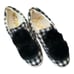Sam Edelman Pom Pom Sneaker Black White Check size 6