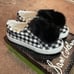 Sam Edelman Pom Pom Sneaker Black White Check size 6