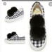 Sam Edelman Pom Pom Sneaker Black White Check size 6
