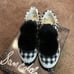 Sam Edelman Pom Pom Sneaker Black White Check size 6