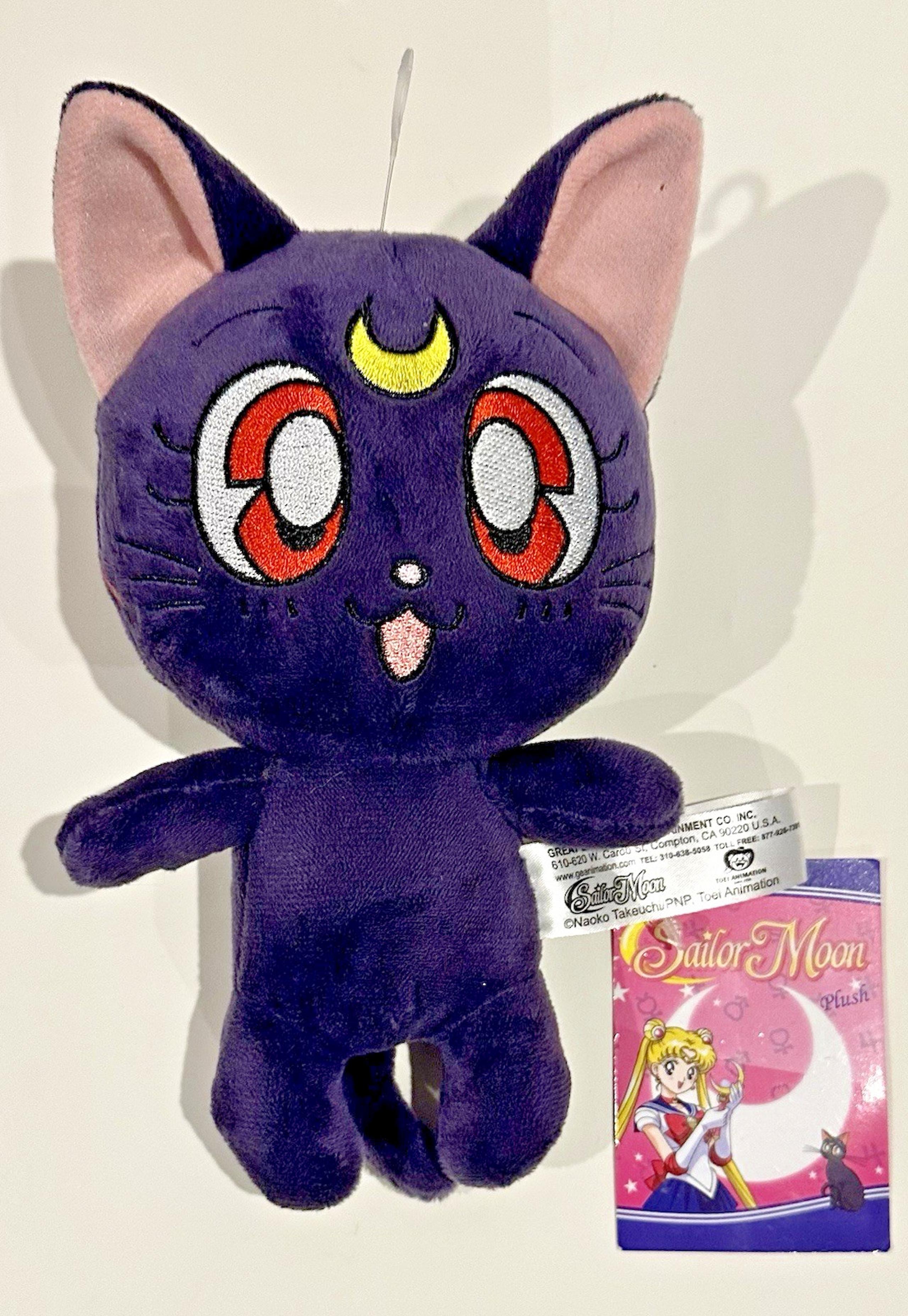 Sailor Moon LUNA Purple Anime Cat Collectible 8" Plush Licensed Product - NWT