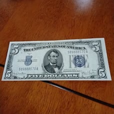 1934 d 5 silver certificate