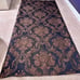 Set of 2 panels Indigo & Luxe Brocade Damask Black & Copper Curtains 52x108