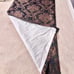 Set of 2 panels Indigo & Luxe Brocade Damask Black & Copper Curtains 52x108