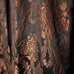 Set of 2 panels Indigo & Luxe Brocade Damask Black & Copper Curtains 52x108