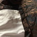 Set of 2 panels Indigo & Luxe Brocade Damask Black & Copper Curtains 52x108