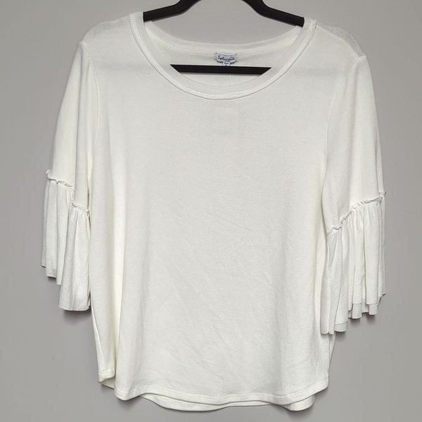 NWT Splendid White Bell Sleeve Three Quarters Length Sleeve Blouse