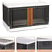2 plastic foldable & stackable storage bins with lids and locking/snap doors