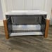 2 plastic foldable & stackable storage bins with lids and locking/snap doors