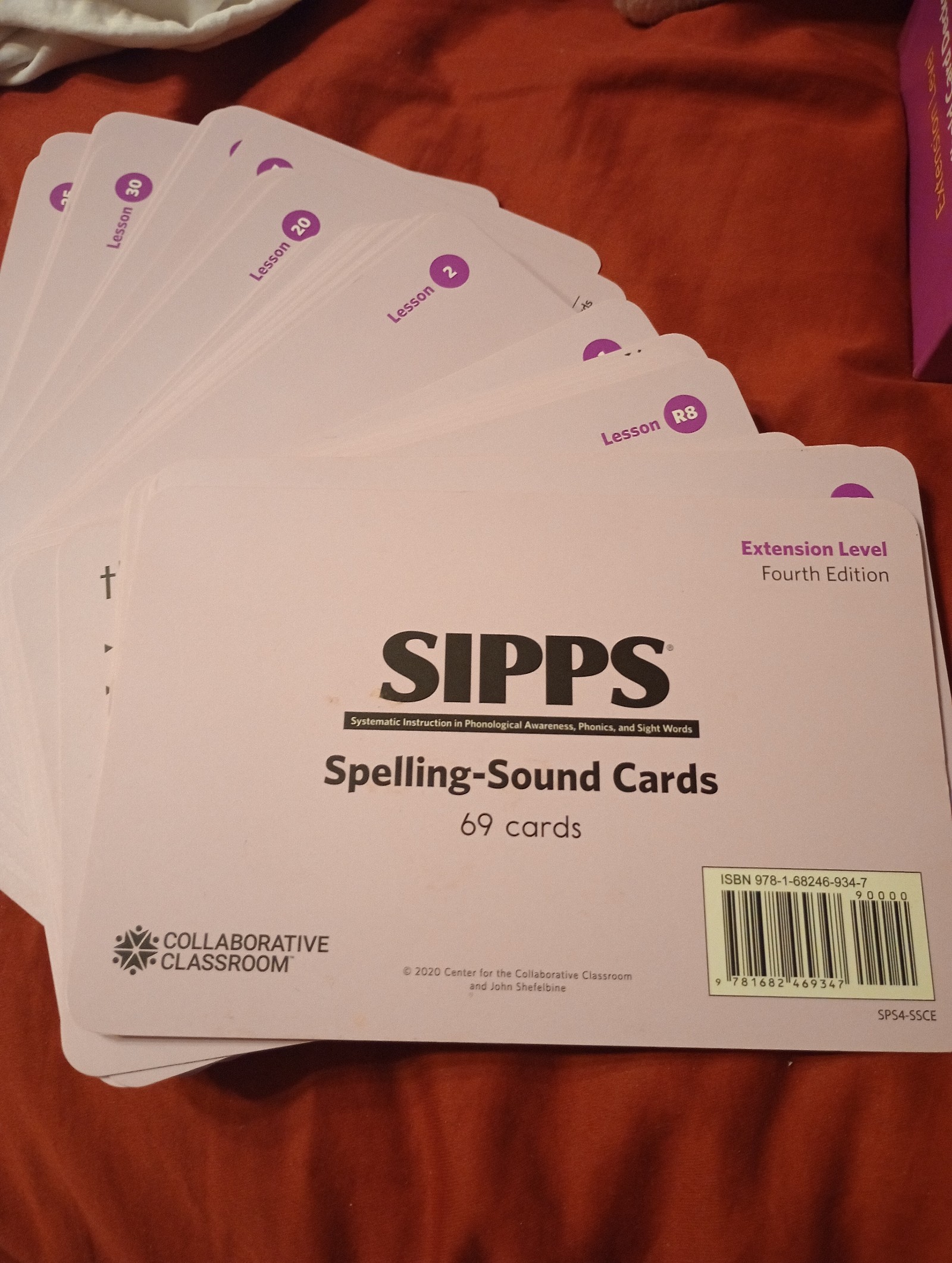 SIPPS Extension Level, 4th Edition handheld Spelling-Sound Cards