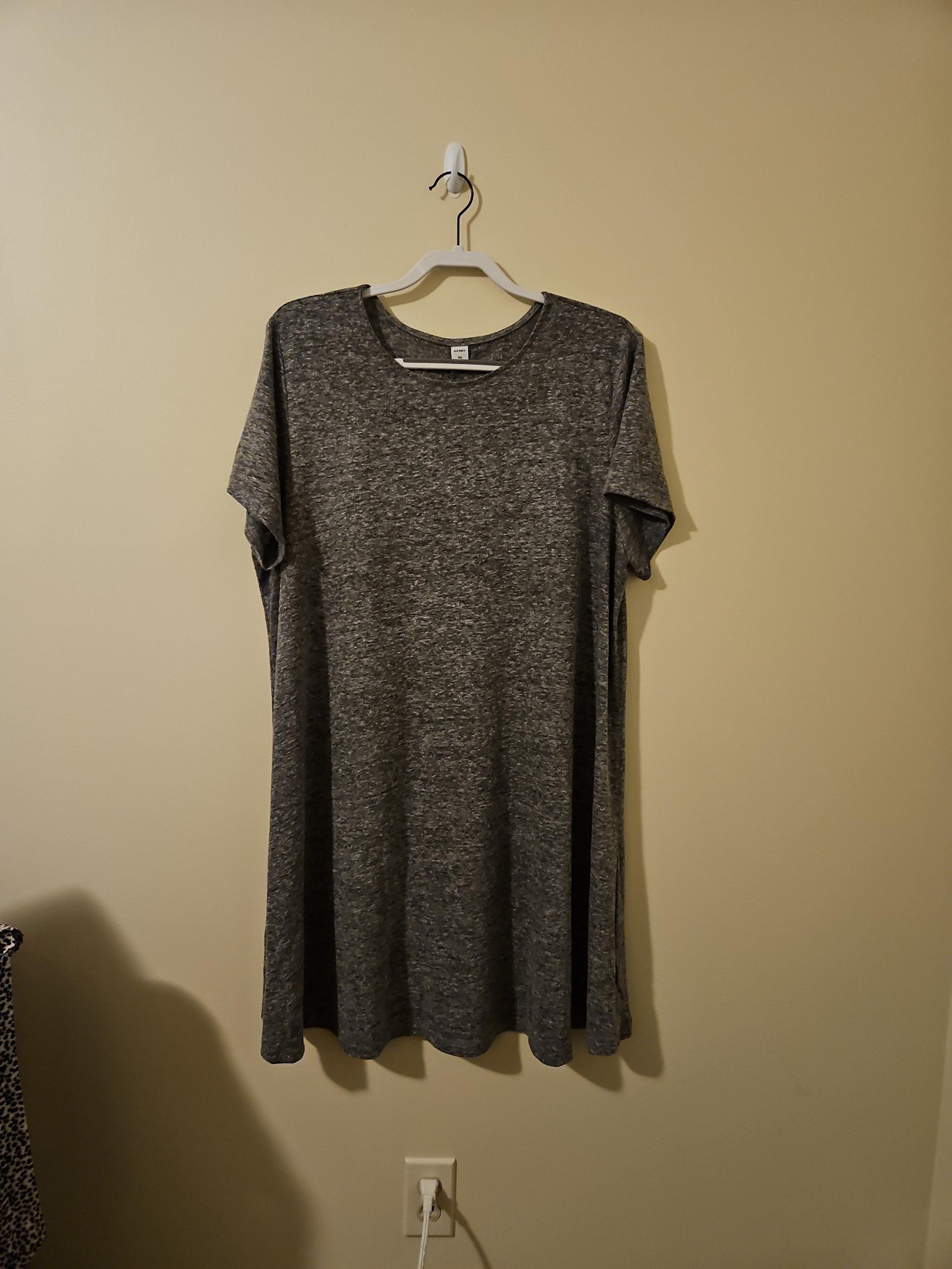 Gray Old Navy T-Shirt Dress Size XXL
