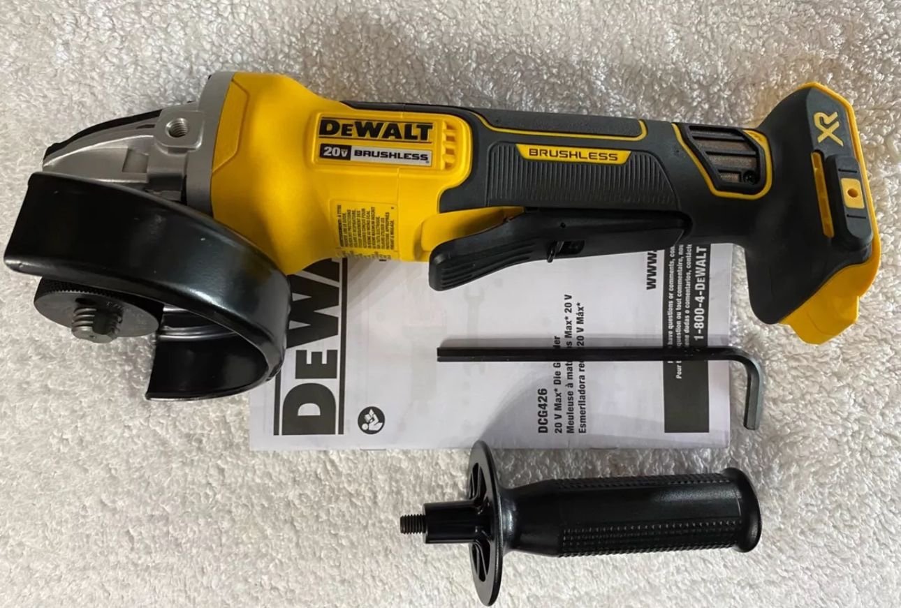 Dewalt DCG413B 20V Max XR 4-1/2” Brushless Paddle Switch Angle Grinde