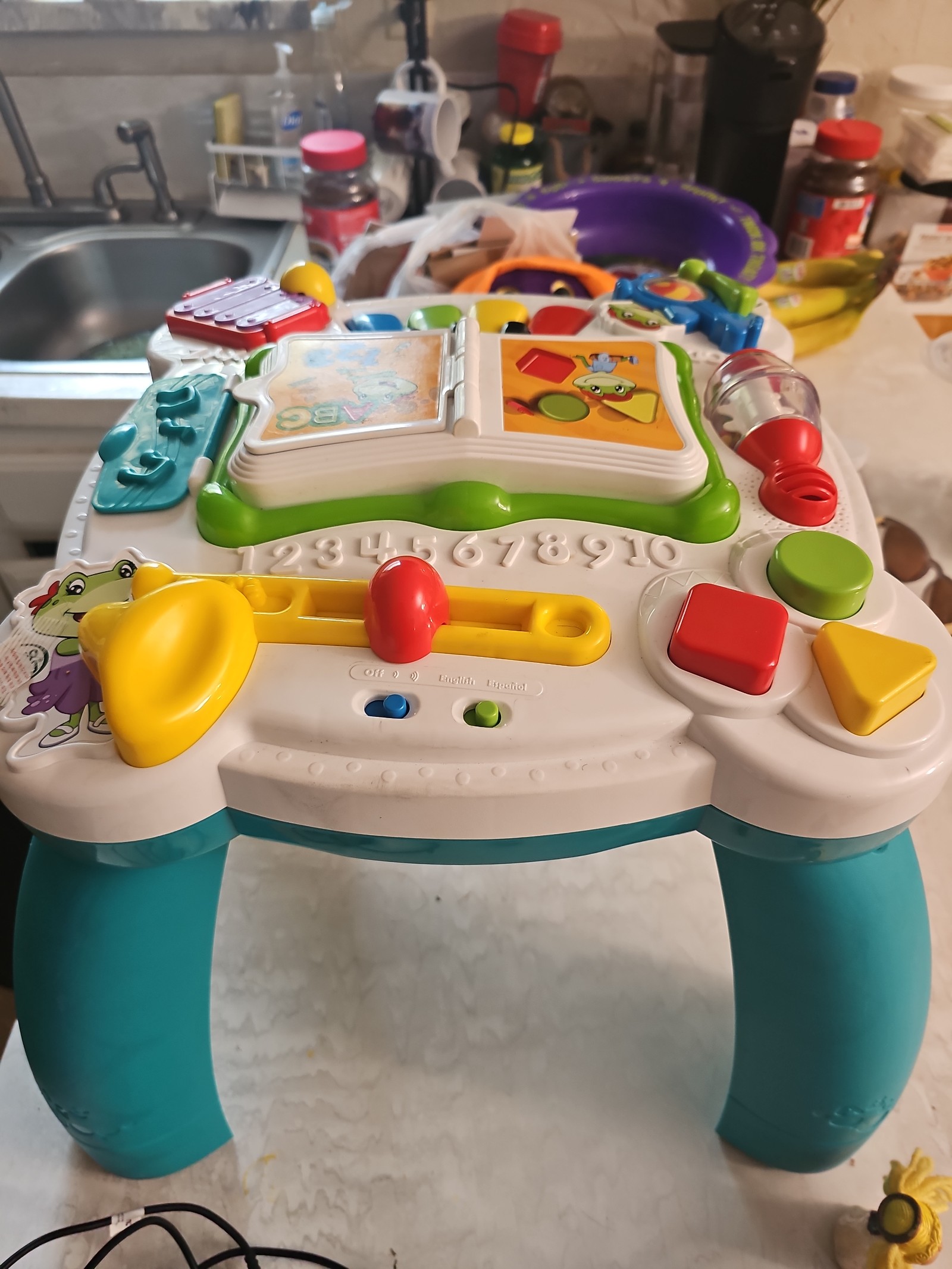 Works! LeapFrog Learn & Groove Musical Table - Bilingual Activities w/ Lights &