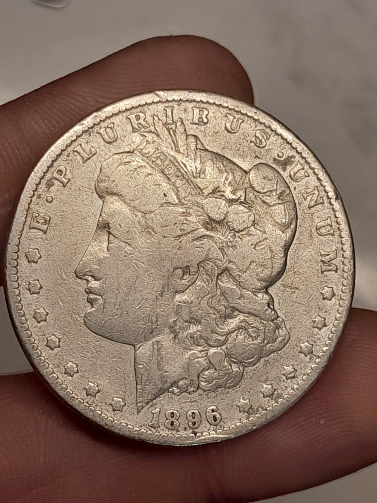 1896- O Morgan Silver Dollar VG