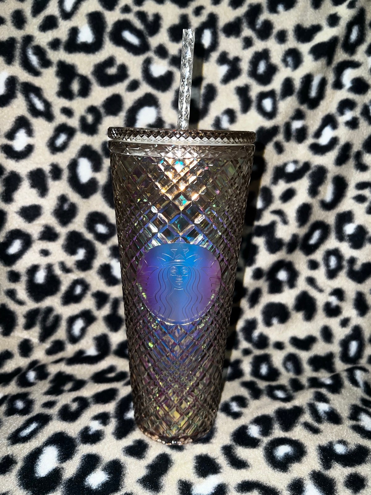 Starbucks Tawny Champagne Gold Tan Jewel Jeweled Venti Coffee Tumbler NEW RARE