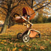 Hot Mom Baby Stroller High Landscape Reversible Luxury Baby Carriage,Brown