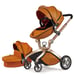 Hot Mom Baby Stroller High Landscape Reversible Luxury Baby Carriage,Brown