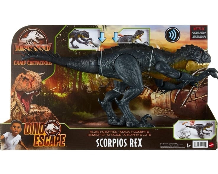 Mattel Jurassic World Toys Slash ‘N Battle Scorpios Rex