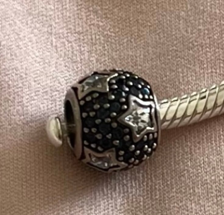 Pandora Midnight Blue Pavé Stars Charm