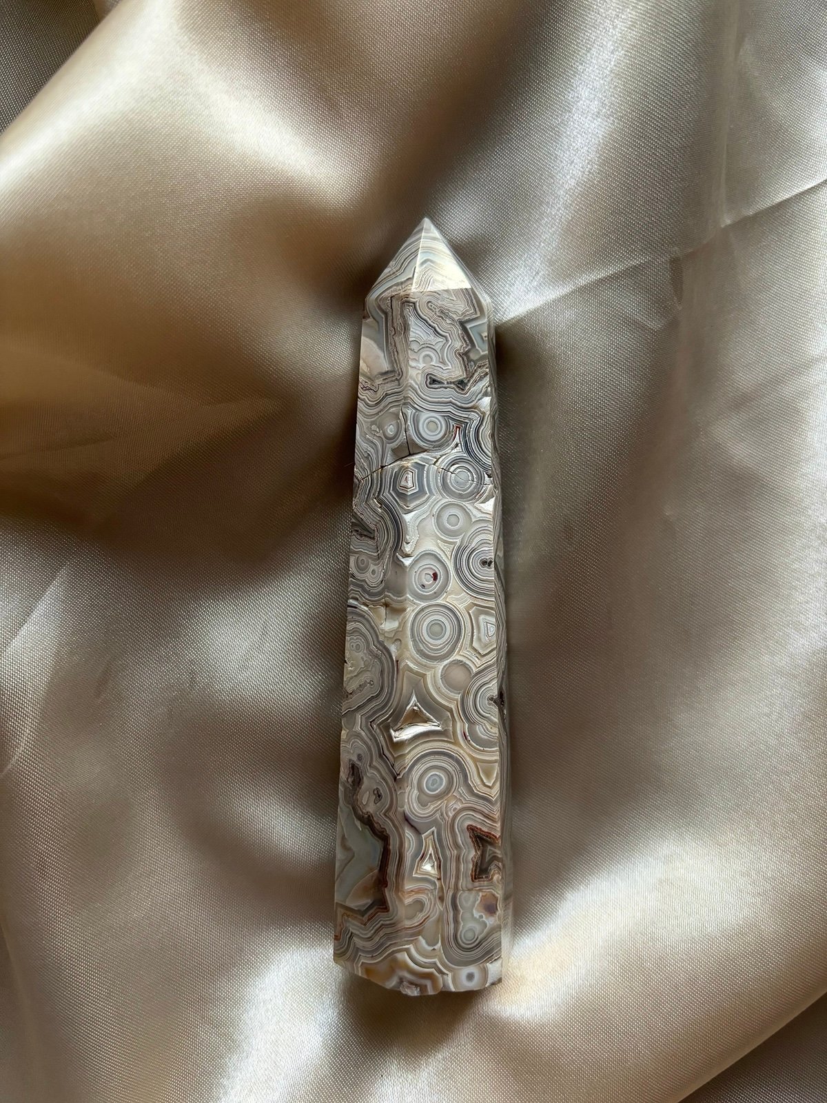 Rare Crazy Lace Agate Crystal Tower