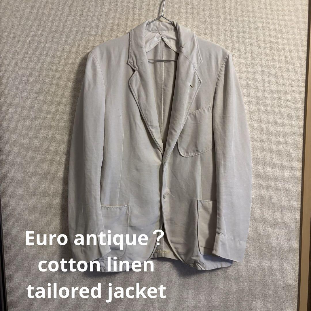 Euro Antique Cotton Linen Tailored Jacket
