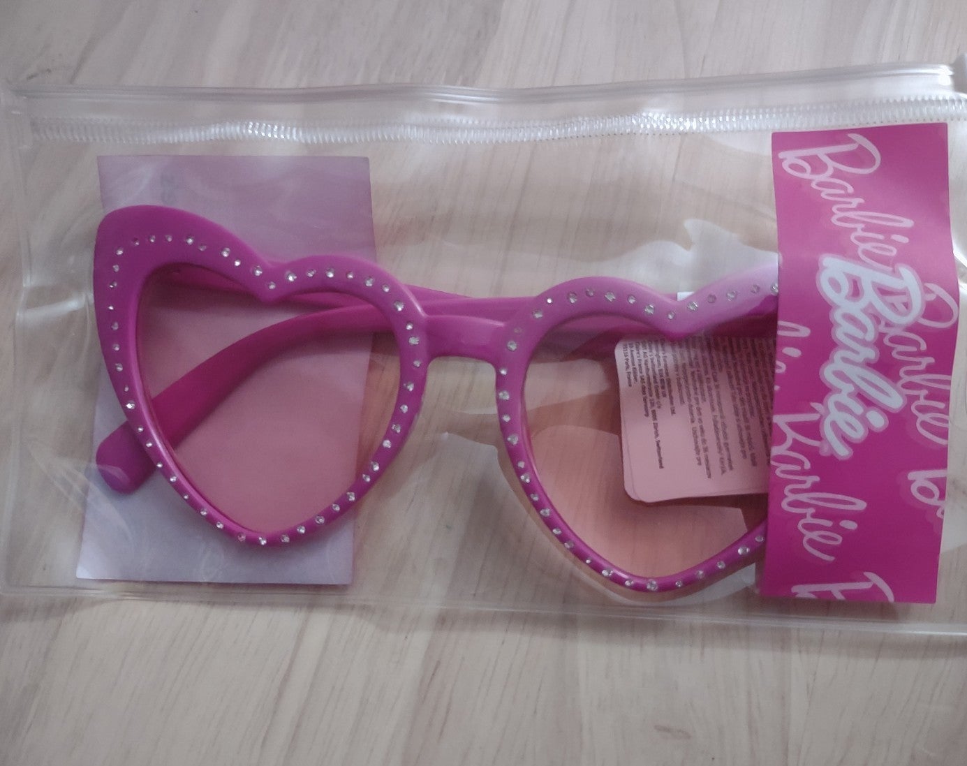 Barbie Movie Fashionista Friends Pink Heart Cat Eye Crystal UV Sunglasses