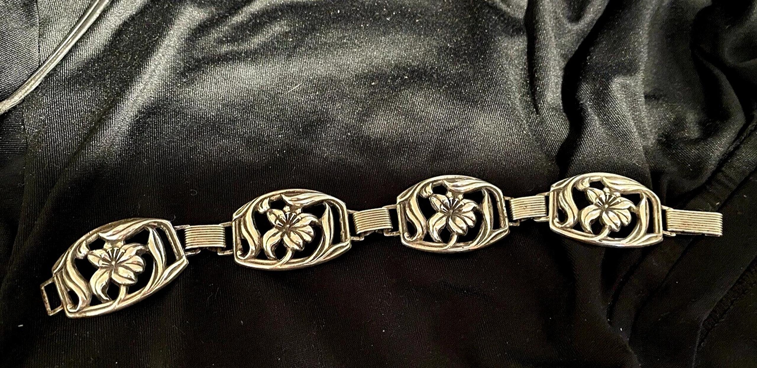 Vintage Danecraft Bracelet designer V. Primavera, Sterling, Pat D-121374, RARE