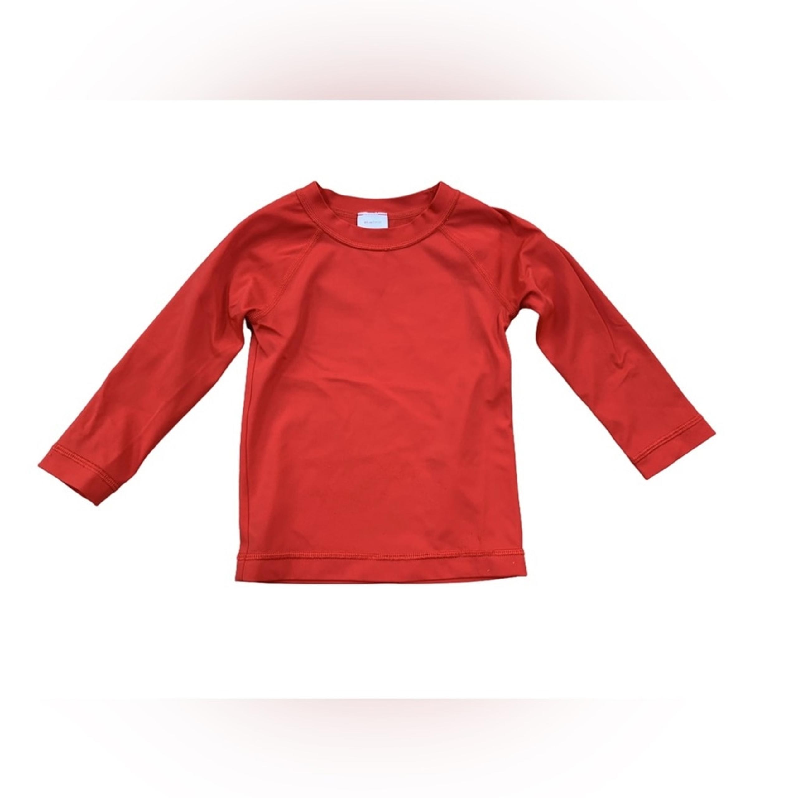 Hanna Andersson Size 85, 2T, Bright Orange Long Sleeve Rash Guard Swim Shirt