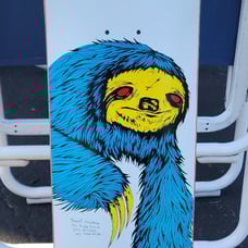 Sloth skateboard deck - new