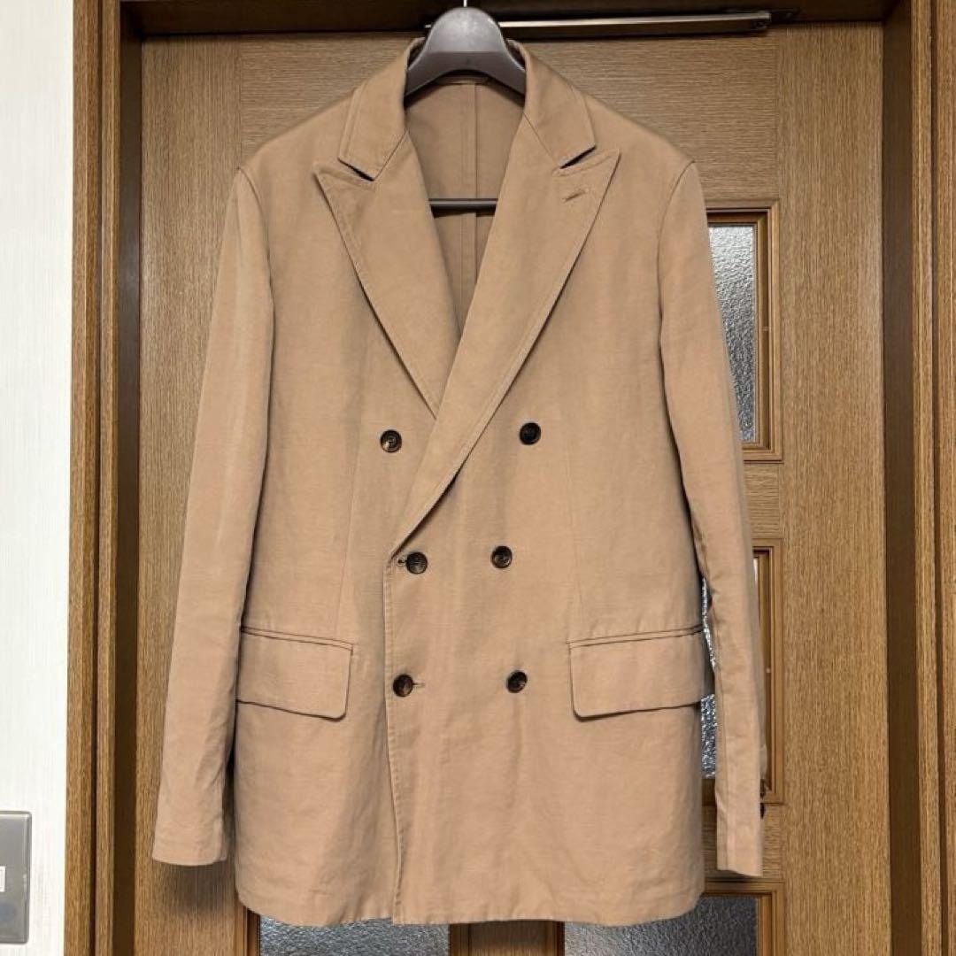 Auralee Finx Linen Ox Double Jacket Men size 4 Used linen