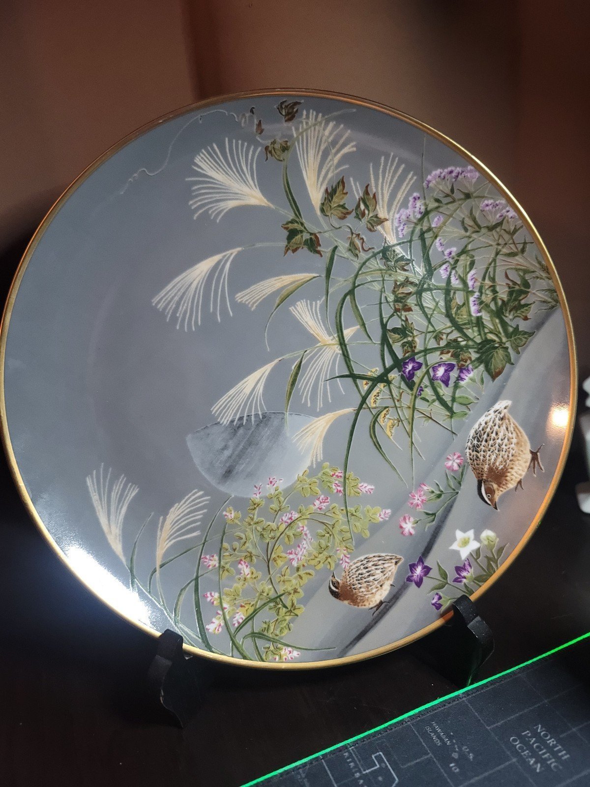 Franklin Mint 1979 Birds and Flowers Of The Orient Porcelain Plates Hand Painted