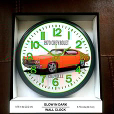 1970 Chevrolet Chevelle Glow in the Dark Wall Clock Garage Shop Wall Clock New!